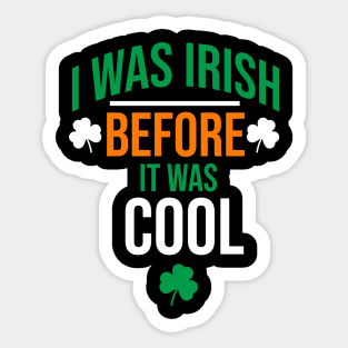 I was irish before it was cool Sticker